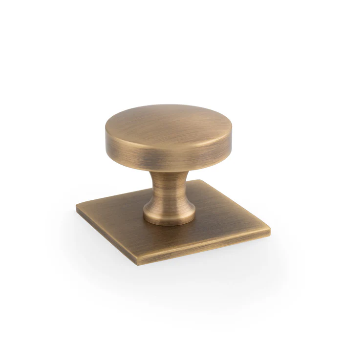 Alexander and Wilks Bullion Cupboard Knob on Square Backplate - Image 4