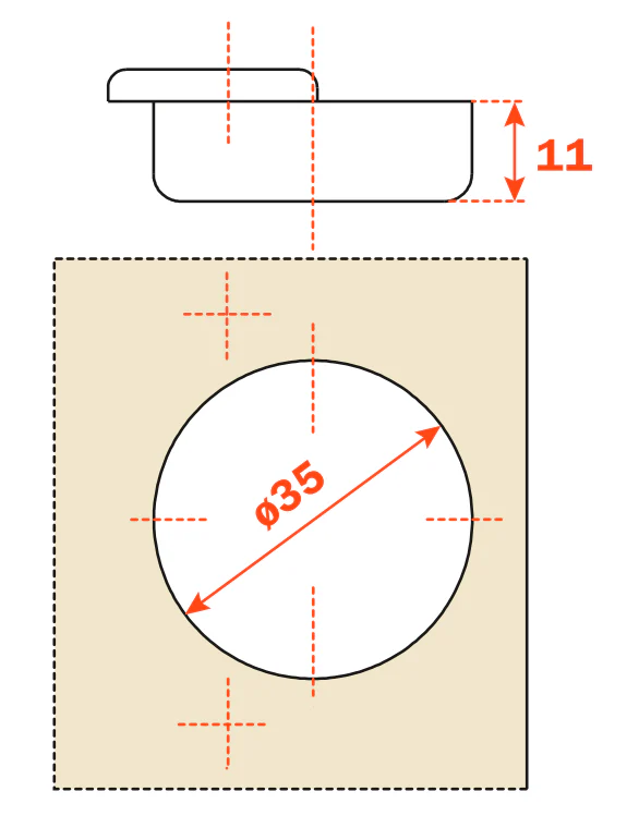 Salice 165° Full Overlay Sprung Cabinet Hinge 45mm Centres 8mm Dowel Fix - C2RFA99 - Image 4