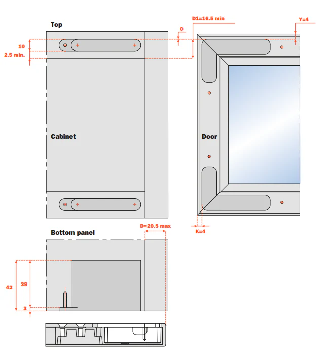 Salice Air  19mm Aluminium Door Profile - DEL9LP300_ - 3000mm - Bulk Pack of 14 Lengths - Image 3