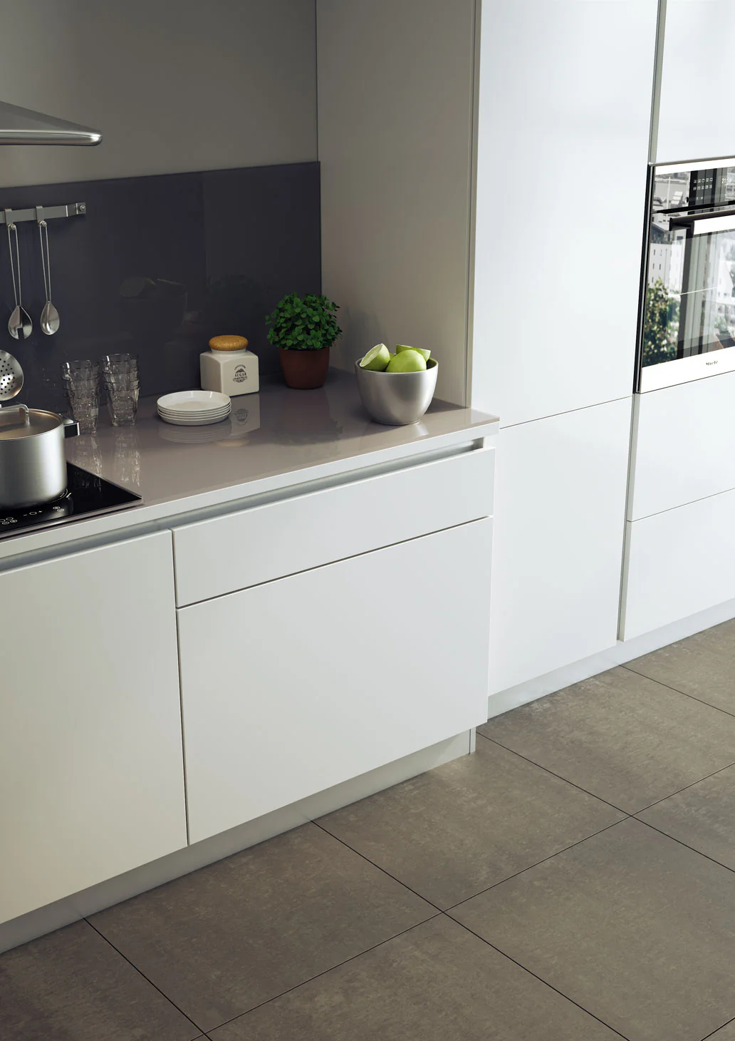 Salice Atim - Functional – Pull-out Worktop with Beech Wooden Top & Cutlery Tray - Image 4