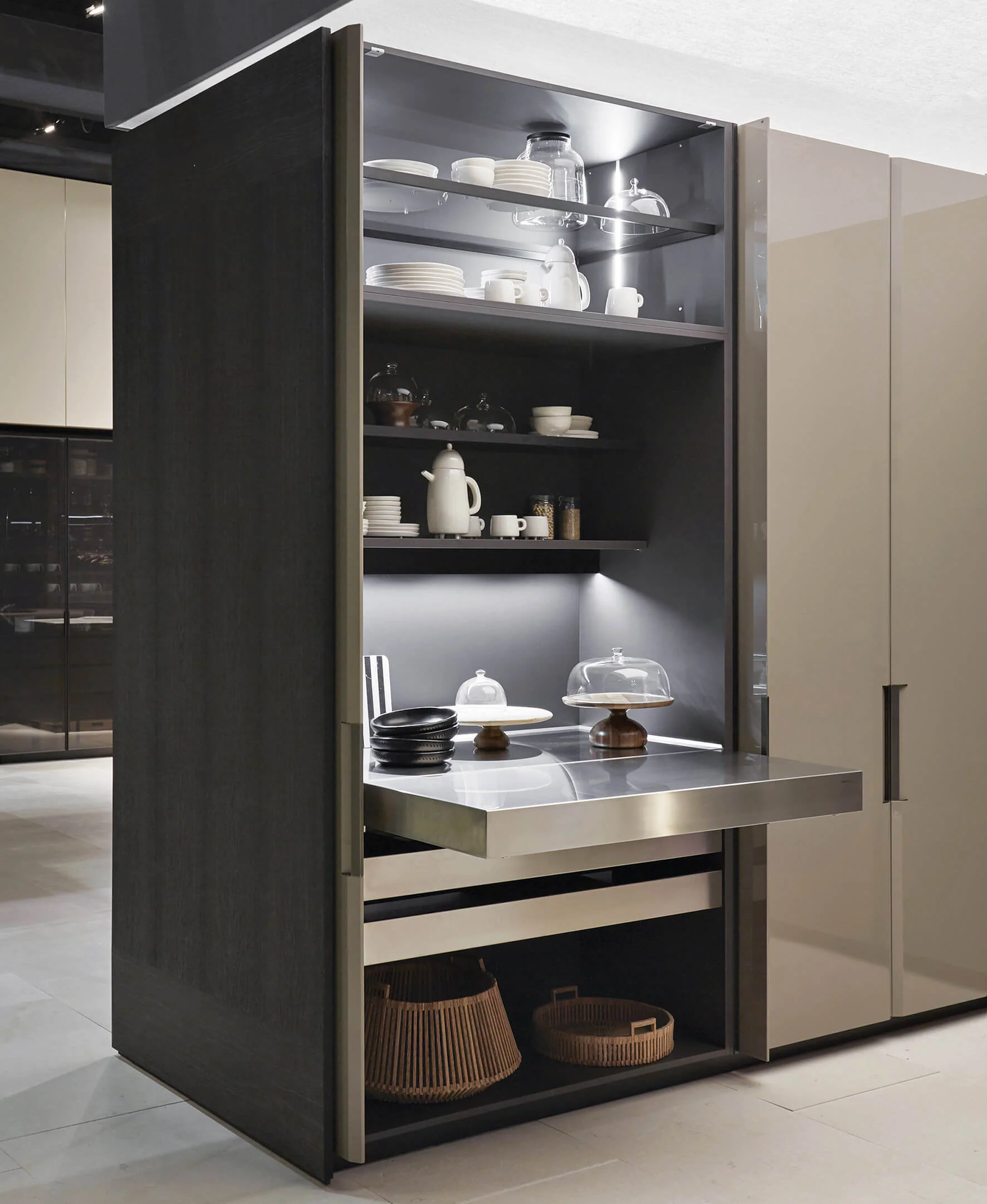 Salice Atim - OPLA PIANO ACCIAIO Pull-out worktop - With Stainless Steel Top - Image 3
