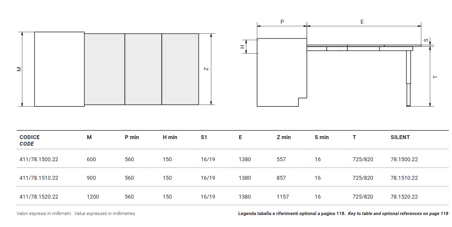 Salice Atim - PARTY Double-leg pull-out table from a drawer - Frame Only - Image 4