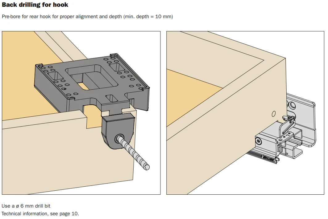 Salice ASGD704U3XA Drilling Template – For AFCGXX3B Front Locking Clips - Image 3