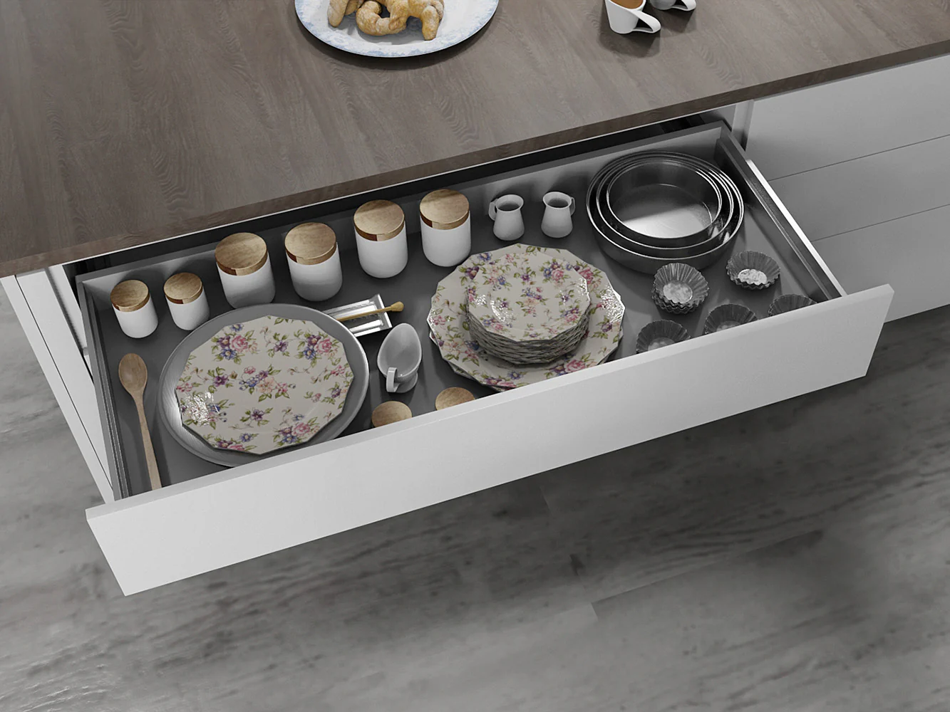 Salice Progressa G5E6P Concealed Drawer Runner - Push to Open (Handleless) - 13-16mm Sides - 45Kg Capacity - Image 3