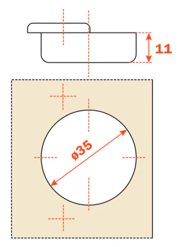 Salice Series 900 Economy Hinge 110° - Inset 17mm Crank - C9A7S99 - Image 3