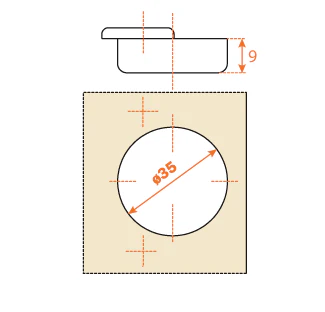 Salice Universal Hinge Silentia+ Soft Close 110° for Wooden Doors - Image 3